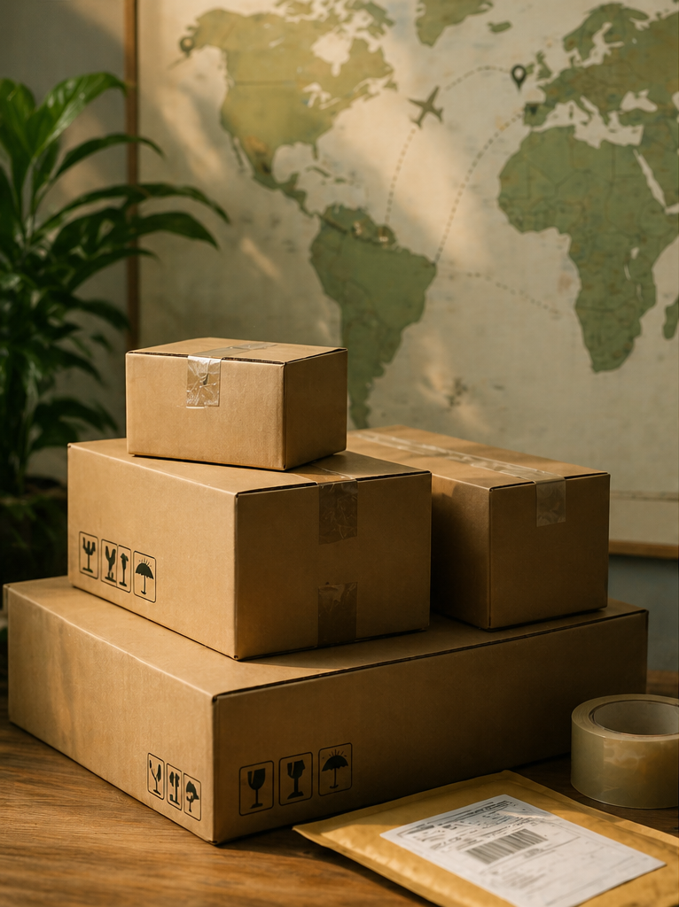 Package prepared for shipment